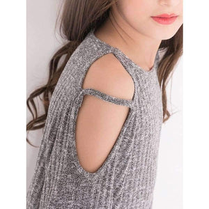 Planet Gates Gray Dress / 6 Teenage Girls Dress 6 8 10 12 14 Years European style Off-shoulder A-line Dress Big Girls Clothes Autumn Winter Kids Girls Dress