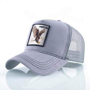 Planet Gates Gray  Eagle Animals Embroidery Baseball Caps Men Women Snapback Hip Hop Hat Summer Breathable Mesh Sun Gorras Unisex Streetwear Bone