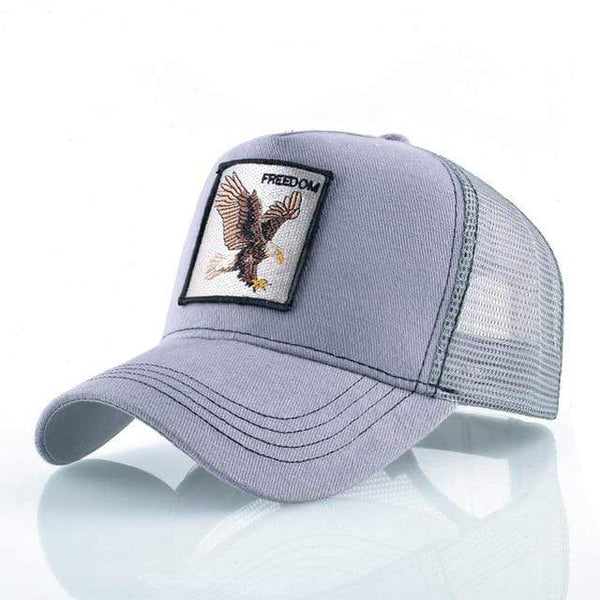 Planet Gates Gray  Eagle Animals Embroidery Baseball Caps Men Women Snapback Hip Hop Hat Summer Breathable Mesh Sun Gorras Unisex Streetwear Bone