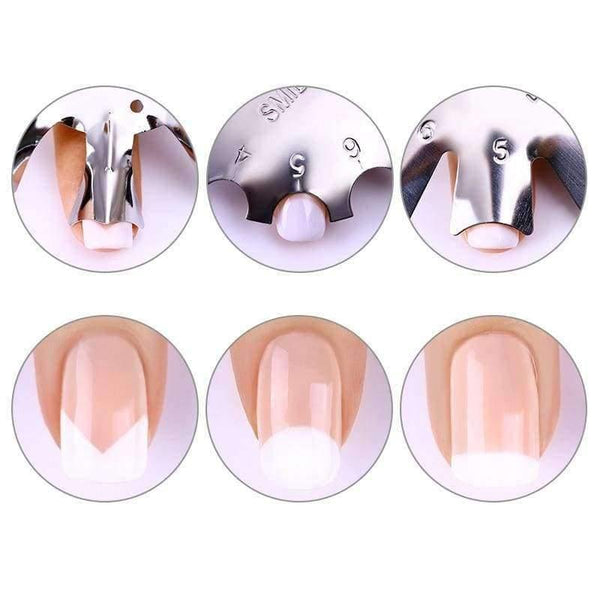 Planet Gates Gray Easy French Line Edge Smile Cutter Nail Stencil Edge Trimmer Multi-size Nail Manicure Nail Art Styling Tool Set