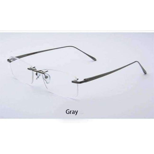 Planet Gates Gray EOOUOOE Design Pure Titanium Women Men Unisex Rimless Glasses Prescriptio Spectacles Oculos Eyewear Gafas Opticas Glasse Frame