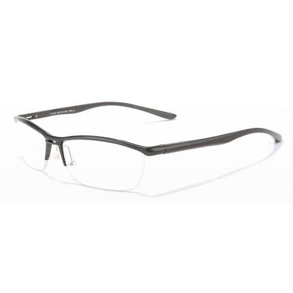 Planet Gates Gray Eyeglasses Optical Glasses Frame for Men Eyewear Prescription Semi-Rimless Spectacles Half Rim