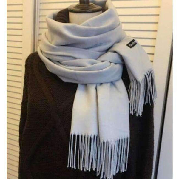 Planet Gates Gray Female Male Canada Wool Cashmere Scarf Pashmina Tassels Women Wrap Warm Luxury Brand Scarf Unisex Men SCARF