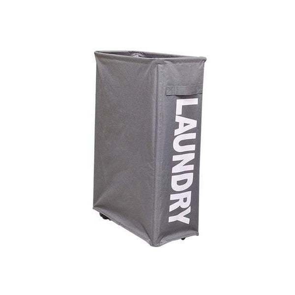 Planet Gates gray Foldable Dirty Laundry Basket with Caster Wheels Portable Dirty Clothes Organizer Storage Basket High Capacity Laundry Bags Case