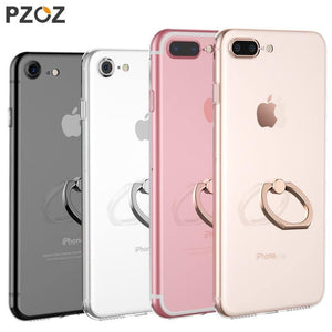 Planet Gates Gray / For iphone 6 6s PZOZ Ring Holder Case For iPhone X 6 6s 7 8 Plus 7P 8P Luxury Silicone Mobile Phone   Protective Case Soft TPU Back Cover Shell