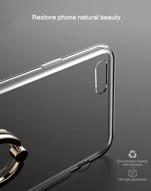 Planet Gates Gray / For iphone 6 6s PZOZ Ring Holder Case For iPhone X 6 6s 7 8 Plus 7P 8P Luxury Silicone Mobile Phone   Protective Case Soft TPU Back Cover Shell