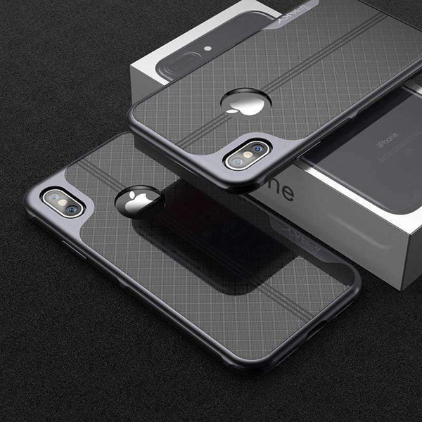 Planet Gates Gray / for iPhone 7 Apple iPhone X Case Luxury Plating PC Frame Transparent Clear Soft Back Cover For iPhone 7 8 6s Plus Phone Cases