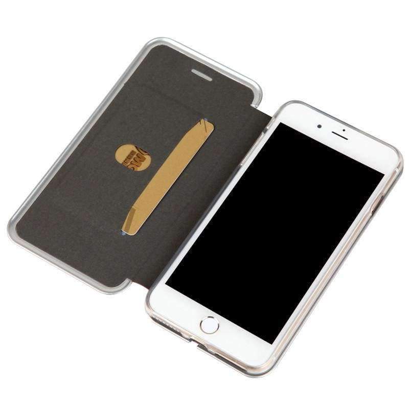 Planet Gates Gray / For iphone 7 iPhone 7 Case Luxury Brand Flip Cover Coque iphone 8 Phone Case For Funda iphone 7 8 Case Leather Wallet Bag