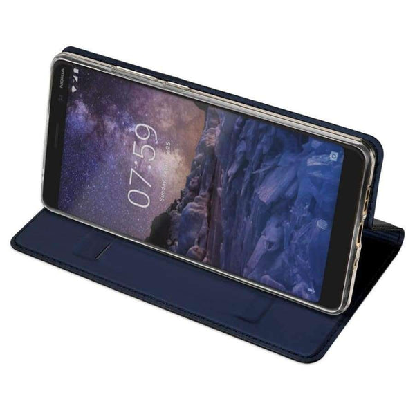 Planet Gates Gray / For Nokia 7 Plus Nokia 7 Plus Luxury Case Luxury PU Leather Kickstand Flip Cover For Nokia7 Plus Phone Cases 6.0"Inch