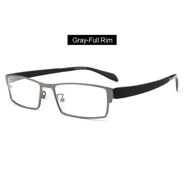 Planet Gates Gray Full-Rim Men Titanium Alloy Eyeglasses Frame for Men Eyewear Flexible Temples Legs IP Electroplating Alloy Material,4 Styles,4 Colors