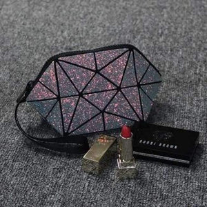 Geometric Semi Circle Cosmetic Bag For Women Toiletry Bag Fashional Makeup Bag Brand - Gray
