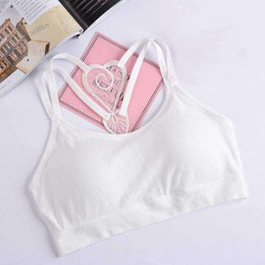 Planet Gates Gray Girls Bra for Kids with Pads Young Teenage Girl Underwear Children Training Sport Bra Wireless Undergarments Clothes Lingerie