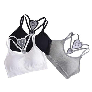 Planet Gates Gray Girls Bra for Kids with Pads Young Teenage Girl Underwear Children Training Sport Bra Wireless Undergarments Clothes Lingerie