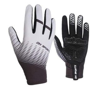 Planet Gates Gray Gloves / XL 1Pair Full Finger Cycling Gloves Cycling Socks Men Women Anti-slip Sports Bike Mittens Bicycle Gloves Sock Set