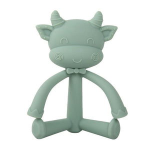 Planet Gates gray green 1Pcs Baby Teething Toys Cute Cartoon Teeth Biting Toy Food Grade Silicone Infant Supplies Teether Holders Baby Pacifier Teethers