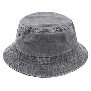 Planet Gates Gray / head 55-58cm Fisherman Hat Panama Denim Bucket Hats Outdoor Men Women Washed Cotton Bucket Cap Fashion Hip Hop Gorros Bob Hat
