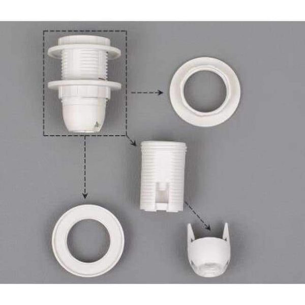 Planet Gates Gray IWHD DIY Fitting E27 Lamp Bulb Holder E14 Black White 110v-220v Lighting Accessory Fitting E27 Socket Base Portalmapara