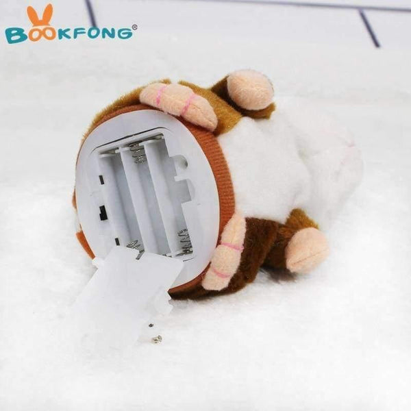 Planet Gates Gray Kawaii Talking Hamster Plush Toys Sound Record Plush Hamster Stuffed Toys for Children Kids Birthday Gift 16cm
