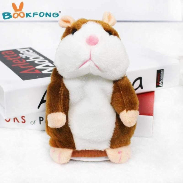 Planet Gates Gray Kawaii Talking Hamster Plush Toys Sound Record Plush Hamster Stuffed Toys for Children Kids Birthday Gift 16cm