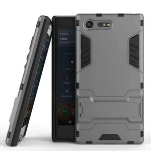 Planet Gates Gray Kickstand Case For Sony Xperia X Compact  Luxury Phone Cases PC+TPU Phone Sleek Stand Cover For Sony X Compact