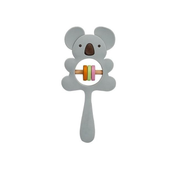 Planet Gates Gray Koala 1PCS Baby Silicone Rattle Koala Toys Baby Teether Play Gym Montessori Food Grade Stroller Bed Bell Pacifier Educational Baby Ite