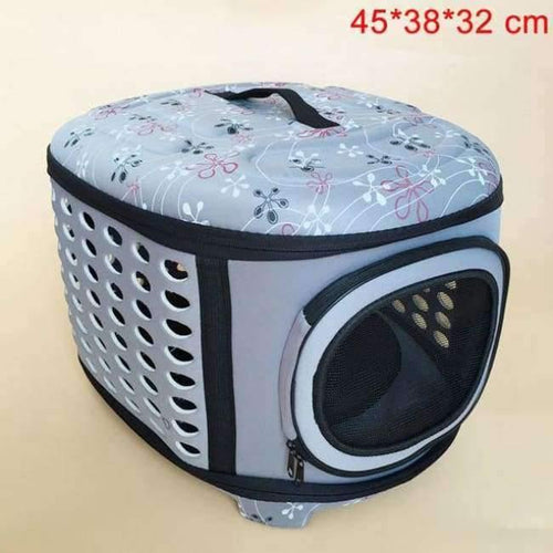 Planet Gates Gray  L / As  Picture Portable Travel Pet Bag Outdoor Puppy Dog Cat Carrier Bags Shoulder Package Handbag Foldable EVA Material Soft Pets Dog Bag