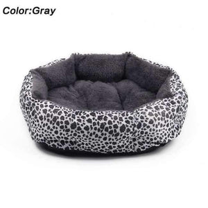 Planet Gates Gray / L for small dogs Colorful Leopard print Pet Cat and Dog Bed Pink, Yellowish brown, Purplish red, Brown, Gray, Yellow SIZE M,L