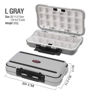 Planet Gates gray-L Large Capacity 24/28 Grid Fishing Gear Accessories Waterproof sub-Box Fishing Hook Supplies Tool Storage Box Fishing Tackle box