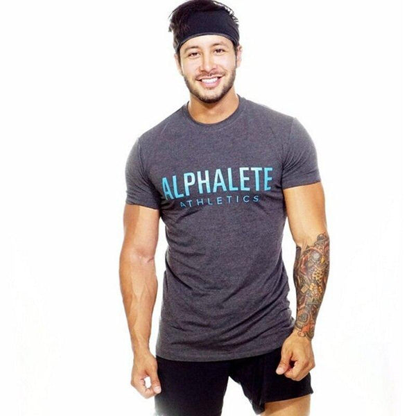 Men Cotton Short Sleeve T-shirt  Summer New Casual O-Neck Slim T Shirt Male Jogger Gyms Fitness Crossfit Tees Tops Clothing