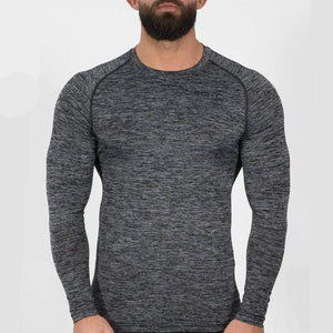 Mens Long Sleeve Quick Dry T-shirt Gyms Fitness Bodybuilding Skinny Elasticity T Shirt Male Jogger Tees Tops Crossfit Clothing