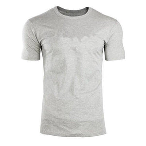 Mens Short Sleeve Solid Cotton T-shirt Gyms Fitness Bodybuilding Workout T Shirts Summer Casual Slim Tee Tops Crossfit Apparel
