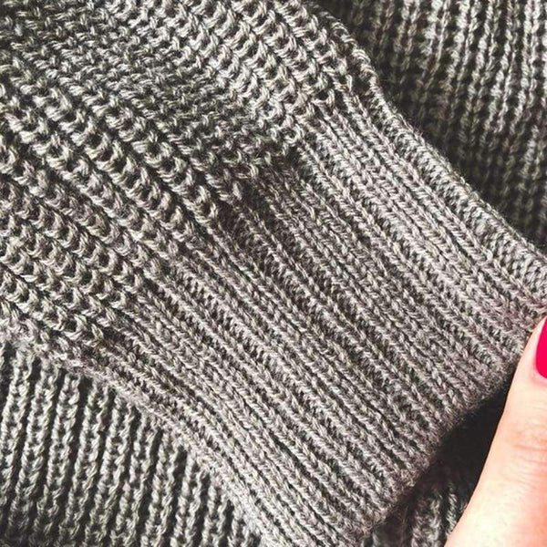 Planet Gates Gray / L Sexy Sweater Women Off Shoulder V Neck Fashion Pullovers Knitwear 2018 Autumn Solid Knitted Sweaters Mujer XL SWA1203