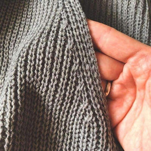 Planet Gates Gray / L Sexy Sweater Women Off Shoulder V Neck Fashion Pullovers Knitwear 2018 Autumn Solid Knitted Sweaters Mujer XL SWA1203