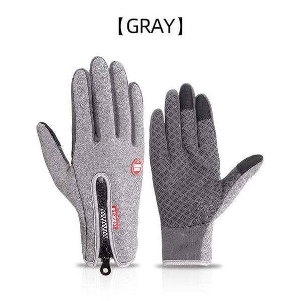 Planet Gates GRAY / L Winter Warm Cycling Gloves Fitness High-quality Men Women  Windproof Bike Motorcycle Fishing Gloves Full Finger Touchscreen Ski
