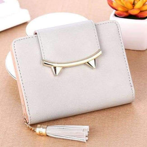 Planet Gates Gray Lady Coin Purse Cute Cat Animal Mini Wallet Women Clutch Money Bags Female Purses Cards ID Holder Tassel Zipper Hasp Wallets Bag