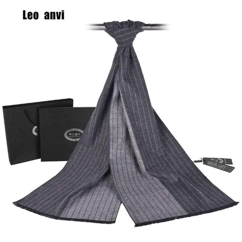 Planet Gates Gray Leo anvi Brand Scarf men luxury striped Business Warm Cashmere Scarf Soft Tassel ethnic Shawl Wrap Winter scarf men scarves