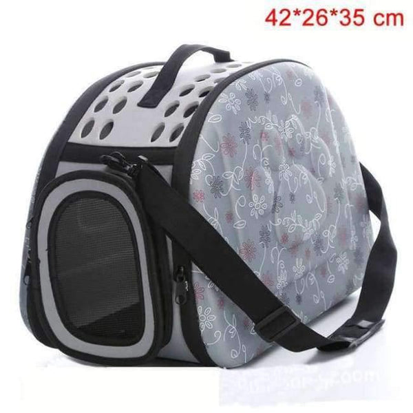 Planet Gates Gray  M / As  Picture Portable Travel Pet Bag Outdoor Puppy Dog Cat Carrier Bags Shoulder Package Handbag Foldable EVA Material Soft Pets Dog Bag