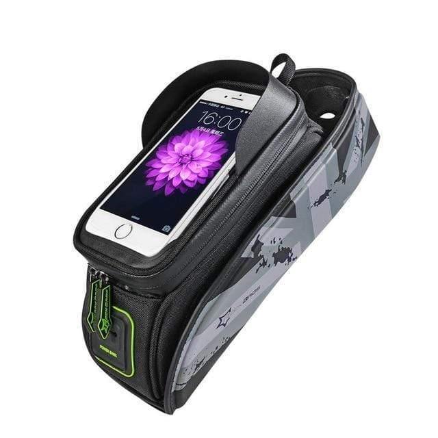 Planet Gates Blue / M Bicycle Front Top Tube Bag Cycling Bike Frame Saddle Package For Mobile Phone Waterproof Touch Screen Bike Accessories