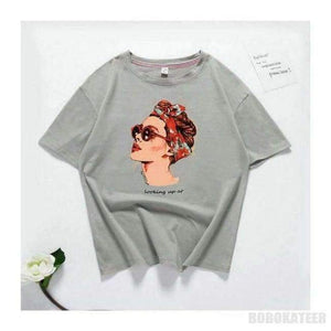 Planet Gates Gray / M Casual Funny T shirt Women Tops Cotton Summer T-Shirt Woman Pink yellow black  2018 new  Round neck avatar printing