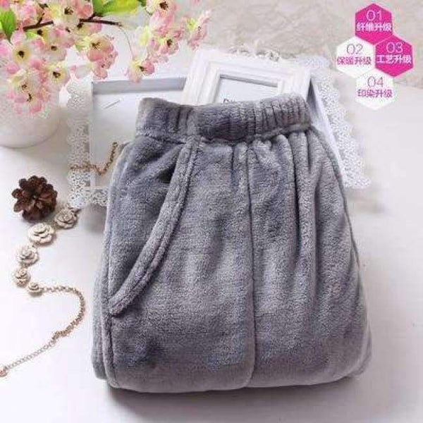 Planet Gates gray / M Fdfklak Women's Trousers 2018 Winter New Flannel Pants For Home Cotton Pajama Bottoms Pajama Style Pants Women Lounge Pants Q411