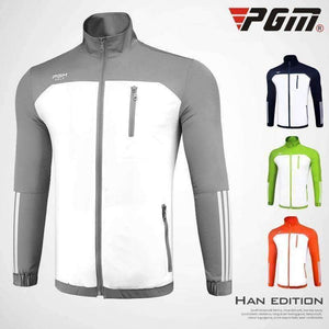 Planet Gates Gray / M Golf Men Jacket Windproof Sport Outwear Male Quick Dry Training Jackets Mens Zipper Windproof Coat Plus Size AA11839