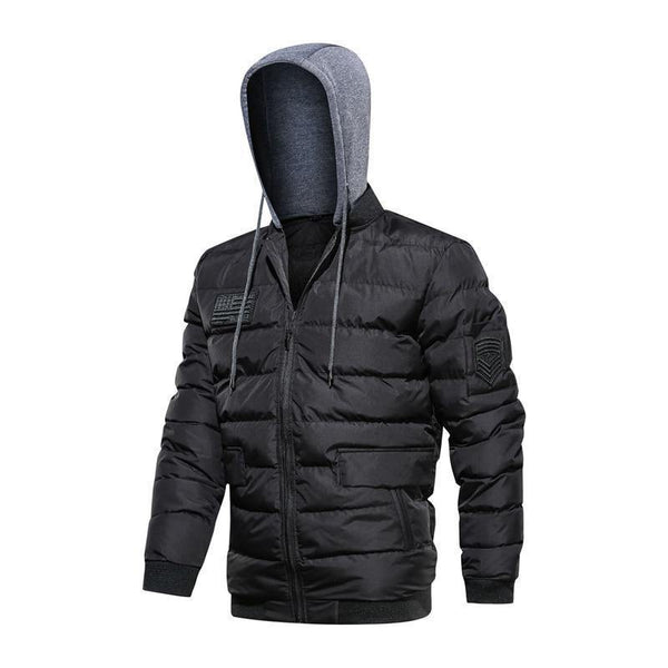 Planet Gates Gray / M Jacket Men Military Hooded Winter Jacket Men Thick Outwear Windbreaker Parkas Male Plus Size M-5XL