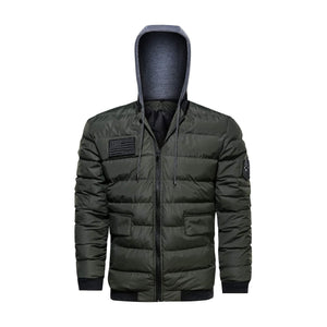 Planet Gates Gray / M Jacket Men Military Hooded Winter Jacket Men Thick Outwear Windbreaker Parkas Male Plus Size M-5XL