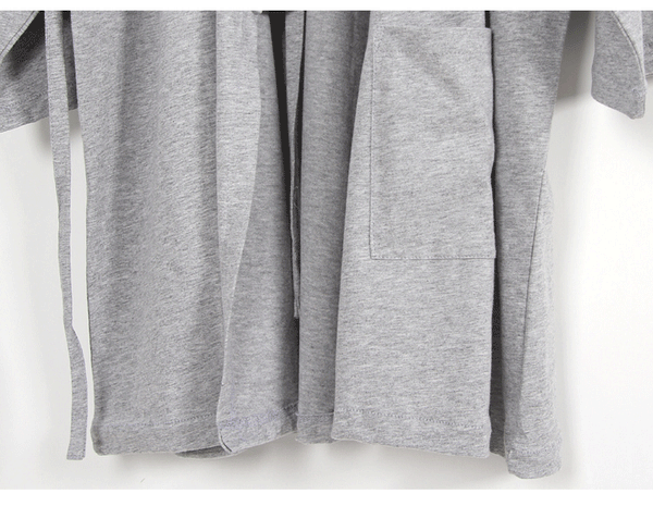 Planet Gates Gray / M Kimono Pajamas set Men Sleep Spring Autumn Knitted 100% Cotton Lounge clothing Mens Sleep Kimono