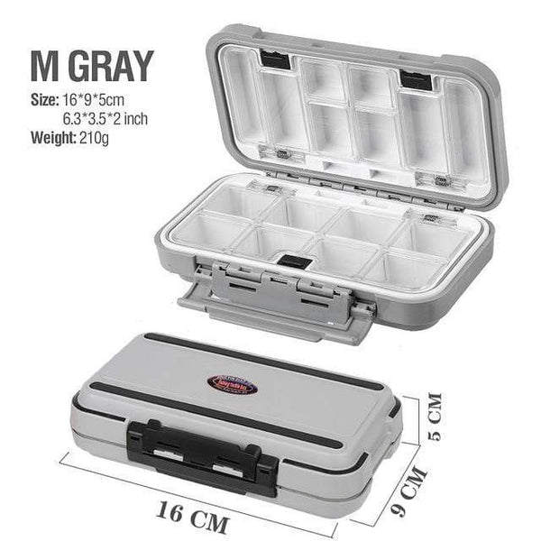 Planet Gates gray-M Large Capacity 24/28 Grid Fishing Gear Accessories Waterproof sub-Box Fishing Hook Supplies Tool Storage Box Fishing Tackle box