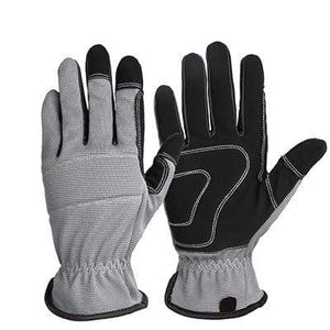 Planet Gates Gray / M Mechanical  Running  Gloves Sports Outdoor Deerskin Leather Moto Racing Cycling Bike Gloves For Men Women