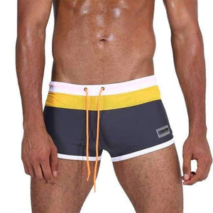 Planet Gates Gray / M Mens Swim Briefs High Quality Men's Swimming Shorts Beachwear Sport Man Swimwear Summer Holiday Surf Mens Swimsuit