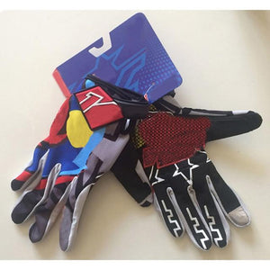 Planet Gates Gray / M One Pair Cycling Gloves 3D Print MTB Bike Bicycle Sports Shockproof Full Finger Hiking Mesh Cycling Gloves