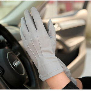 Planet Gates Gray / M Summer Sun Protection Gloves Male Thin Breathable Anti-Slip Driving Gloves Anti-UV Full Fingers Man Mittens SZ105W1