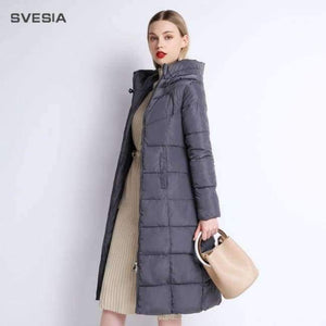 Planet Gates Gray / M Winter Jackets Coats Women's Long Warm Thickening Hooded Parka Female Befree Outerwear Coats Vintage Parks Jaqueta Feminina